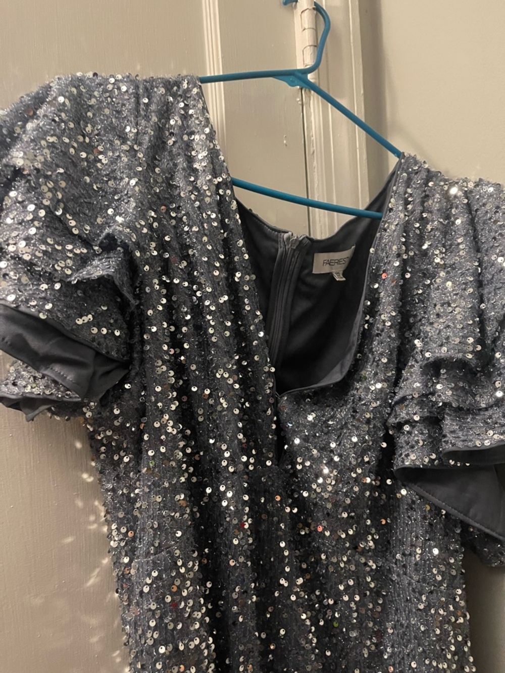 Sequin Puff Sleeve Evening Dress and other dresses